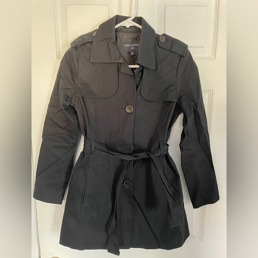 Banana Republic Factory, Black Rain Jacket, XSP